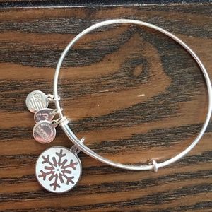 Alex and Ani Snowflake Charm Bangle